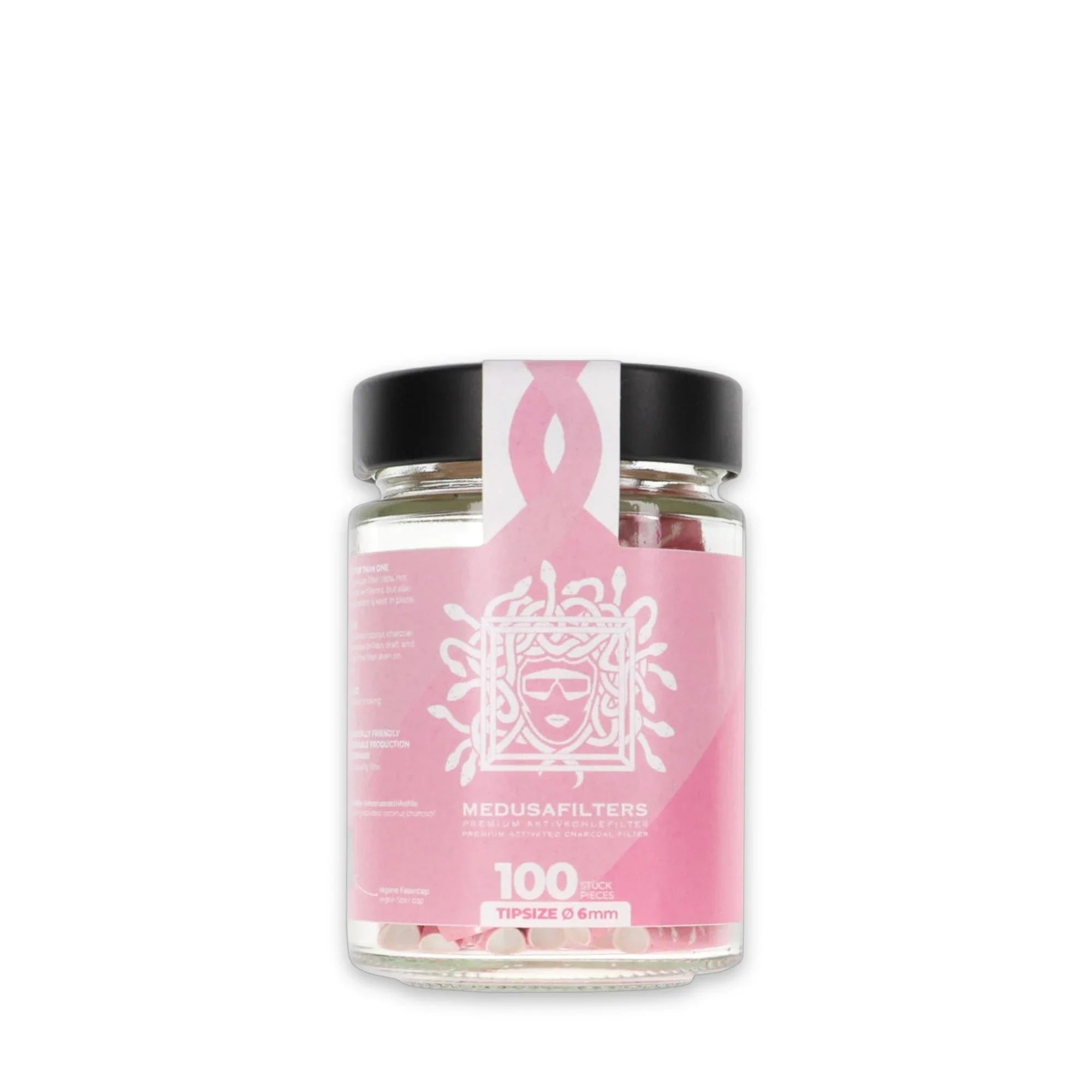 Medusafilters Aktivkohlefilter Glas 100er Rose