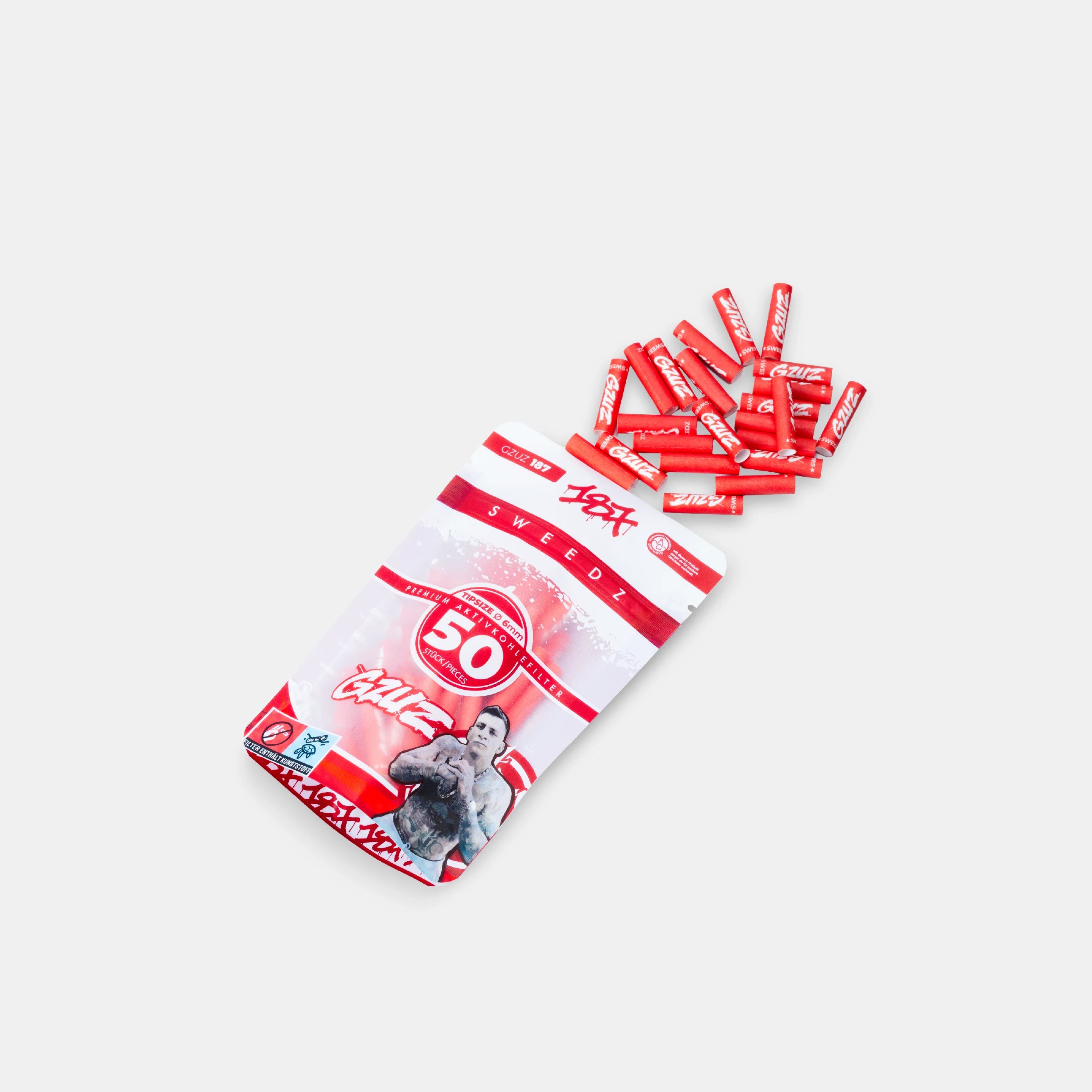 Gzuz – 187 Sweedz Aktivkohlefilter 6mm (50 Stück)