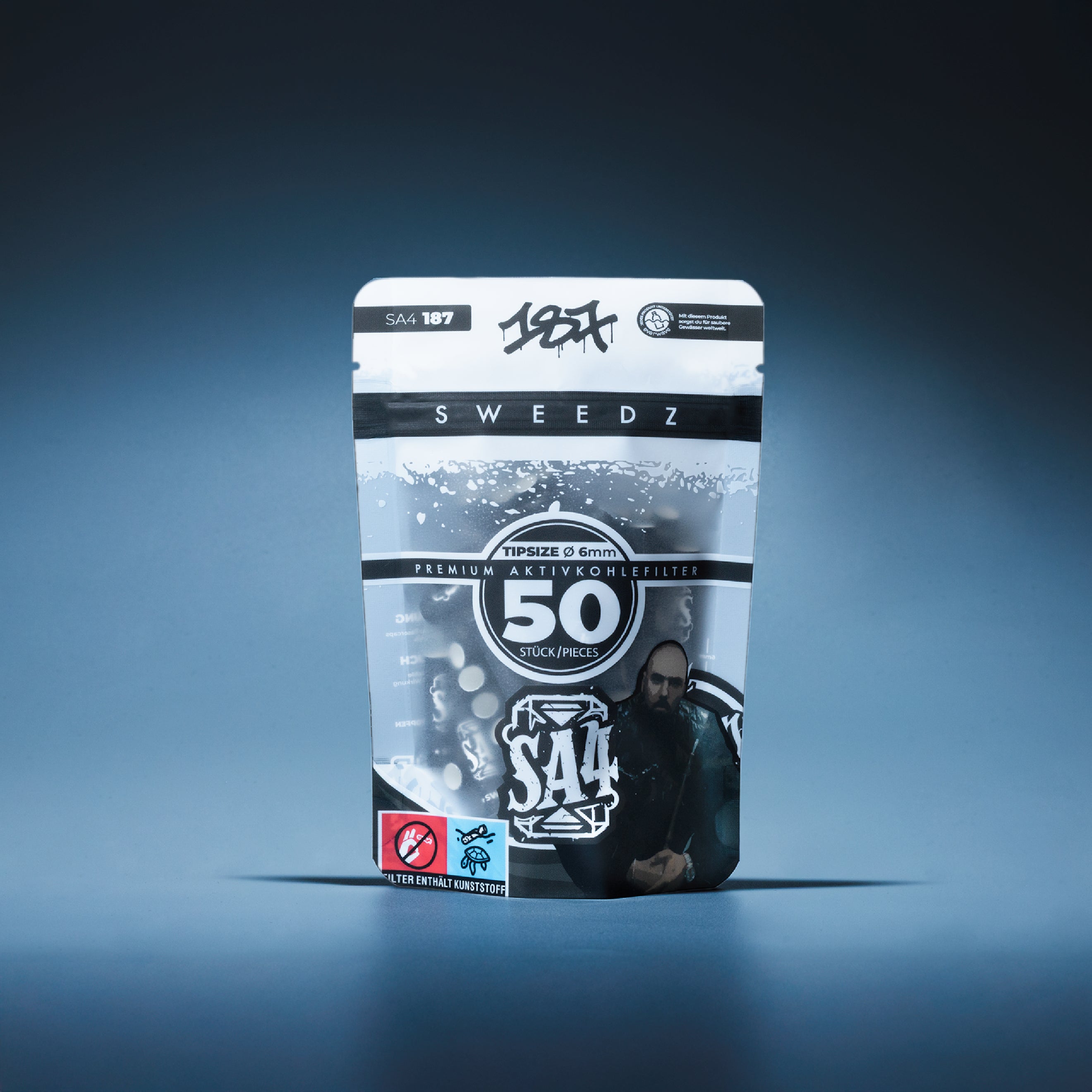 SA4 – 187 Sweedz Aktivkohlefilter 6mm (50 Stück)