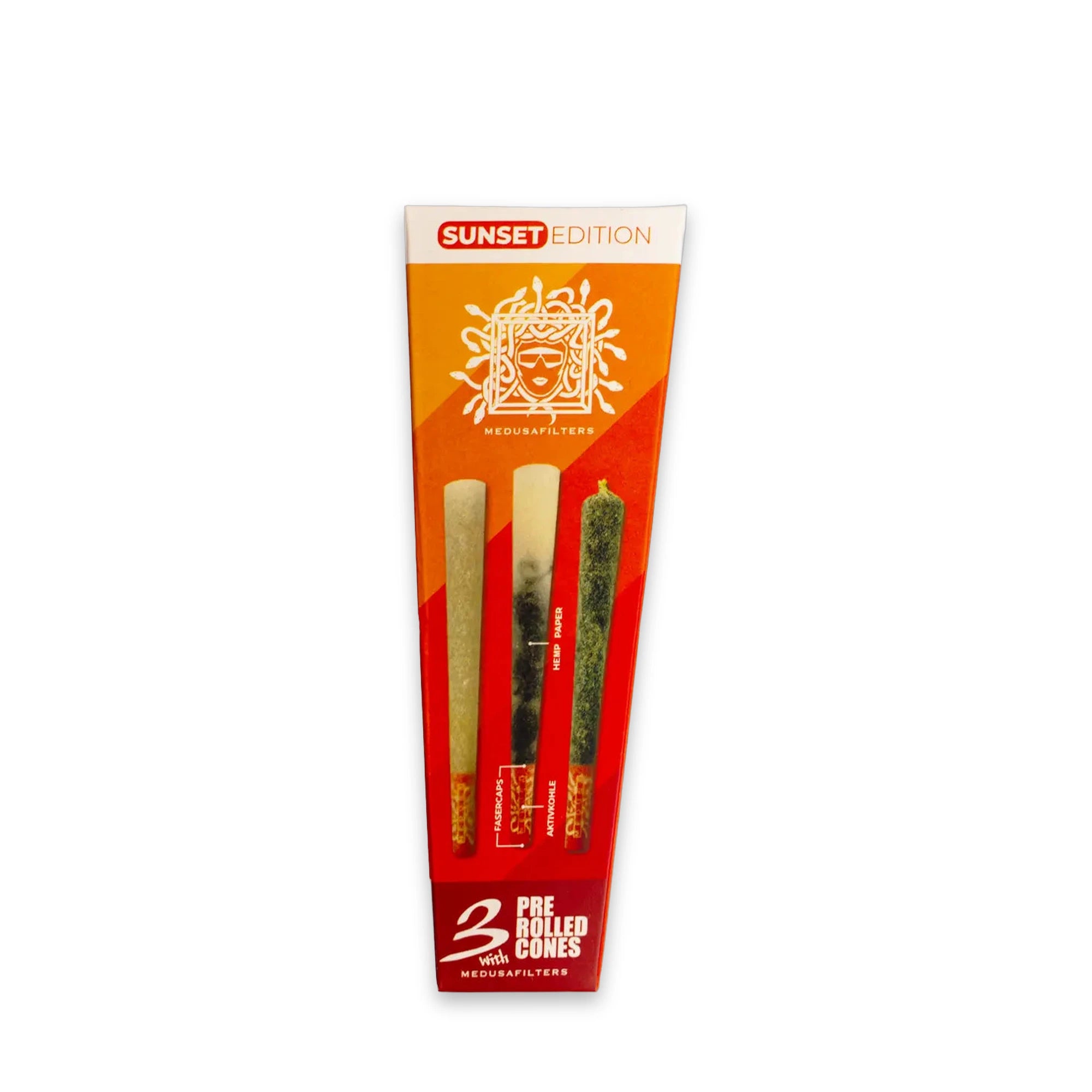 Medusafilters Pre-Rolled Cones Sunset Edition – 3 Stück mit Aktivkohlefilter