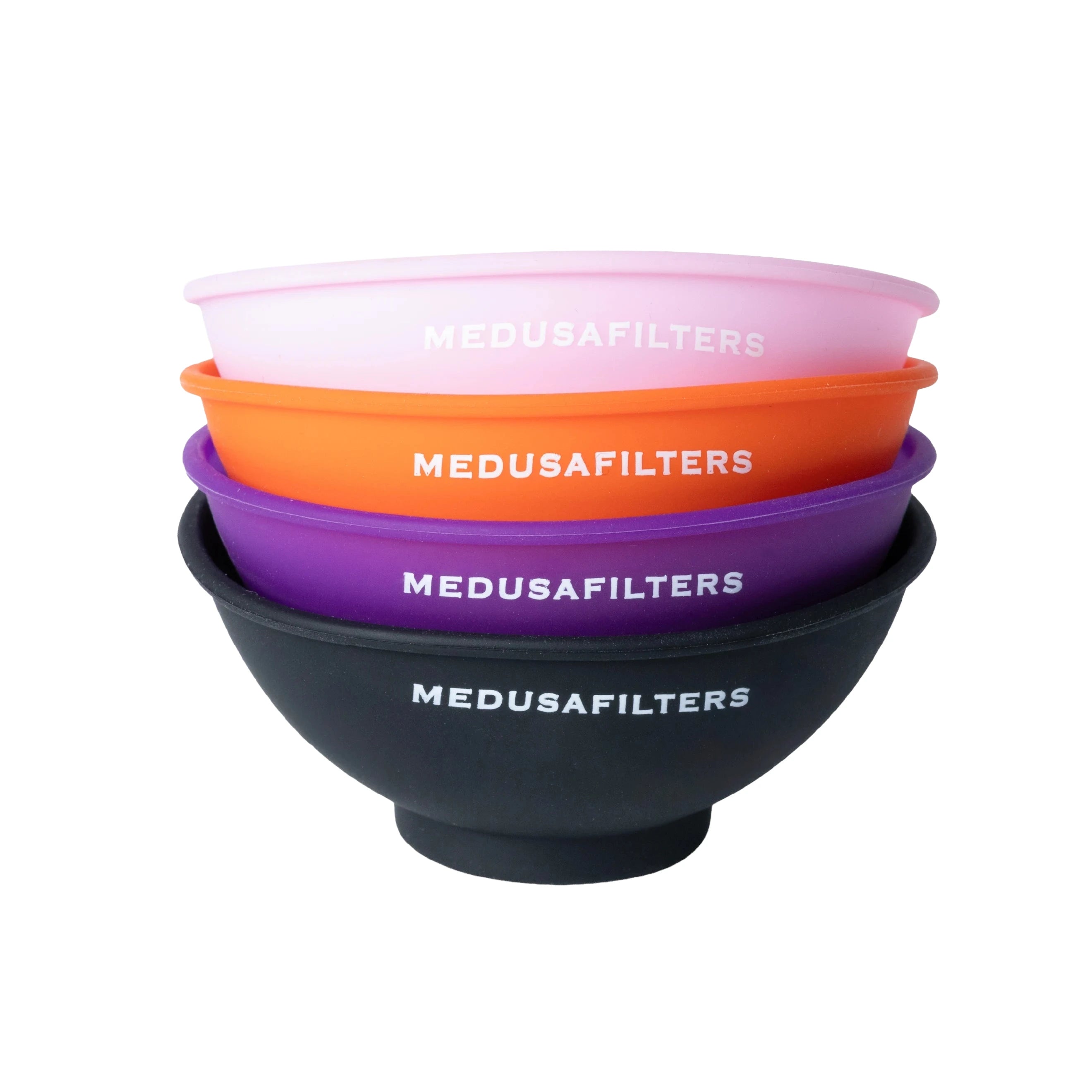 Medusafilters Hashbowl Silikon – 4er Set (Black, Violet, Sunset, Rosé)