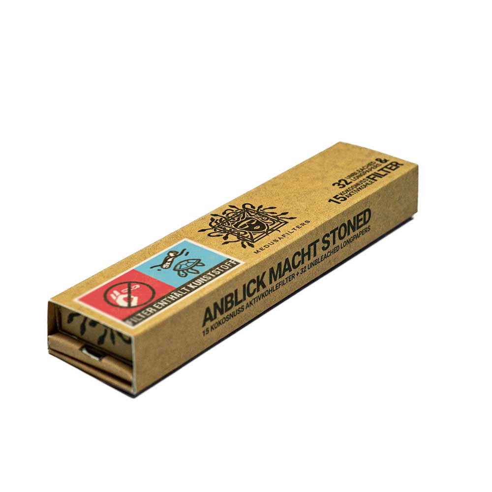 Longpapers Unbleached + 15 Aktivkohlefilter - Medusafilters