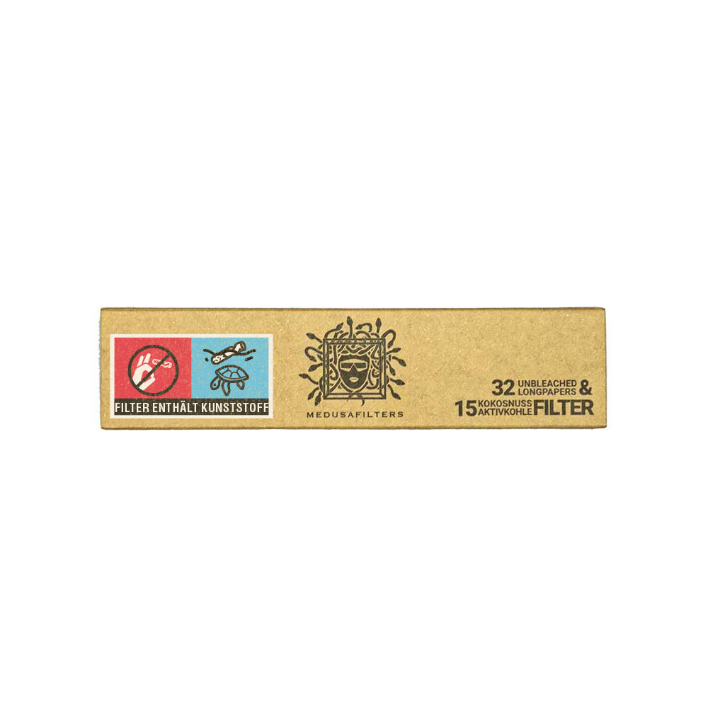 Longpapers Unbleached + 15 Aktivkohlefilter - Medusafilters