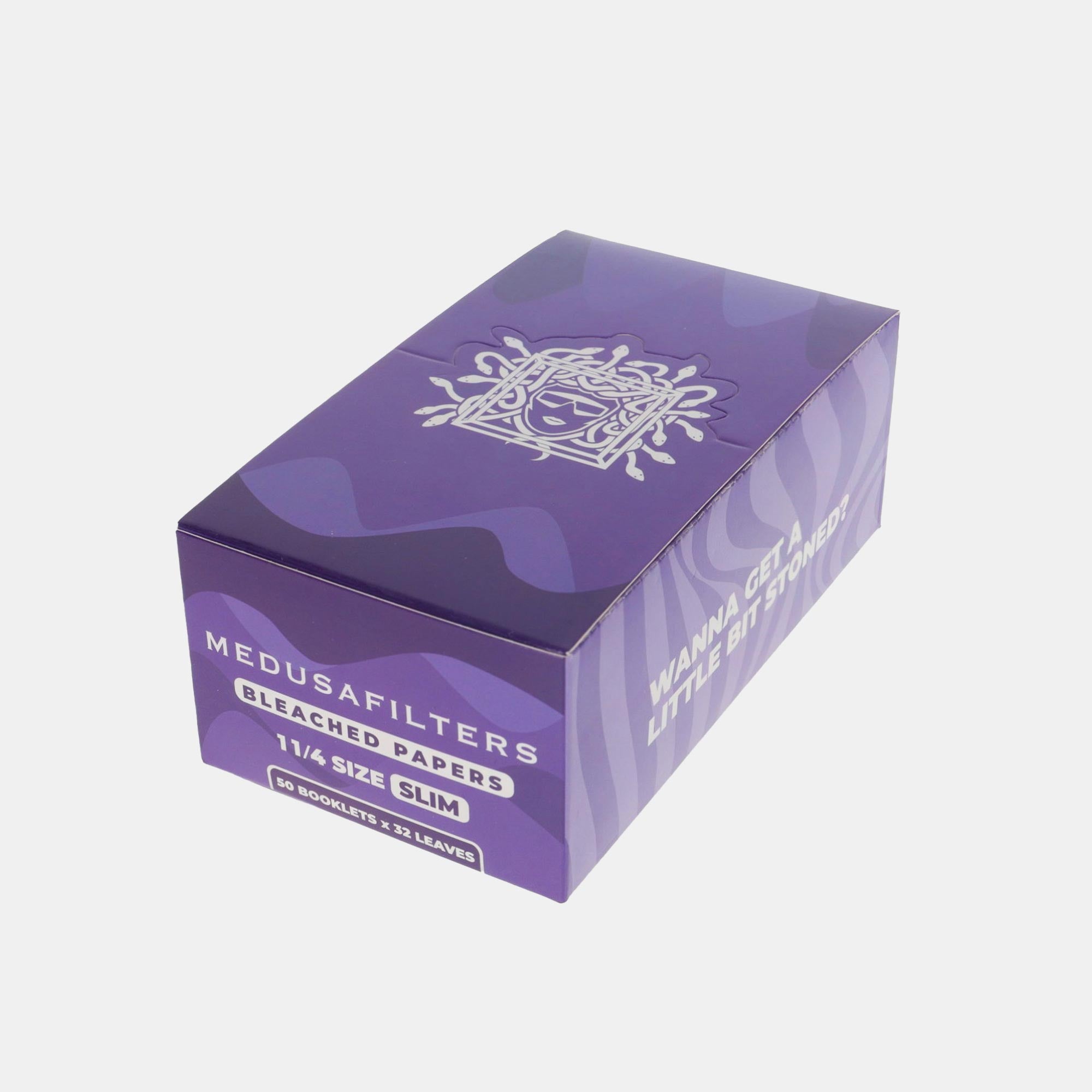Medusafilters 50 x 32 x Shortpapers 1 1/4 Size Slim BLEACHED / gebleicht - Display geschlossen
