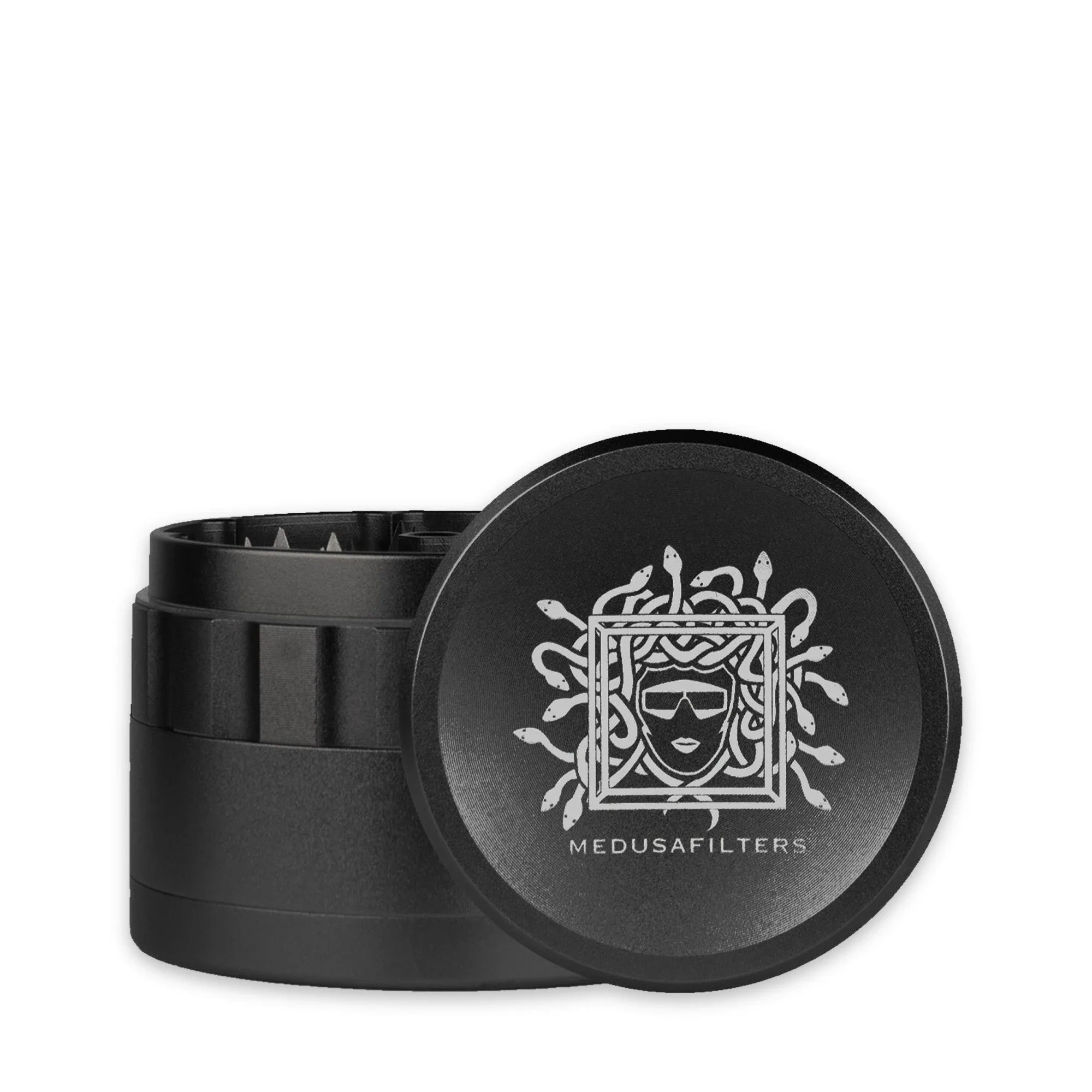 Medusafilters Spike Grinder Black â 4-teiliger Aluminium-Grinder