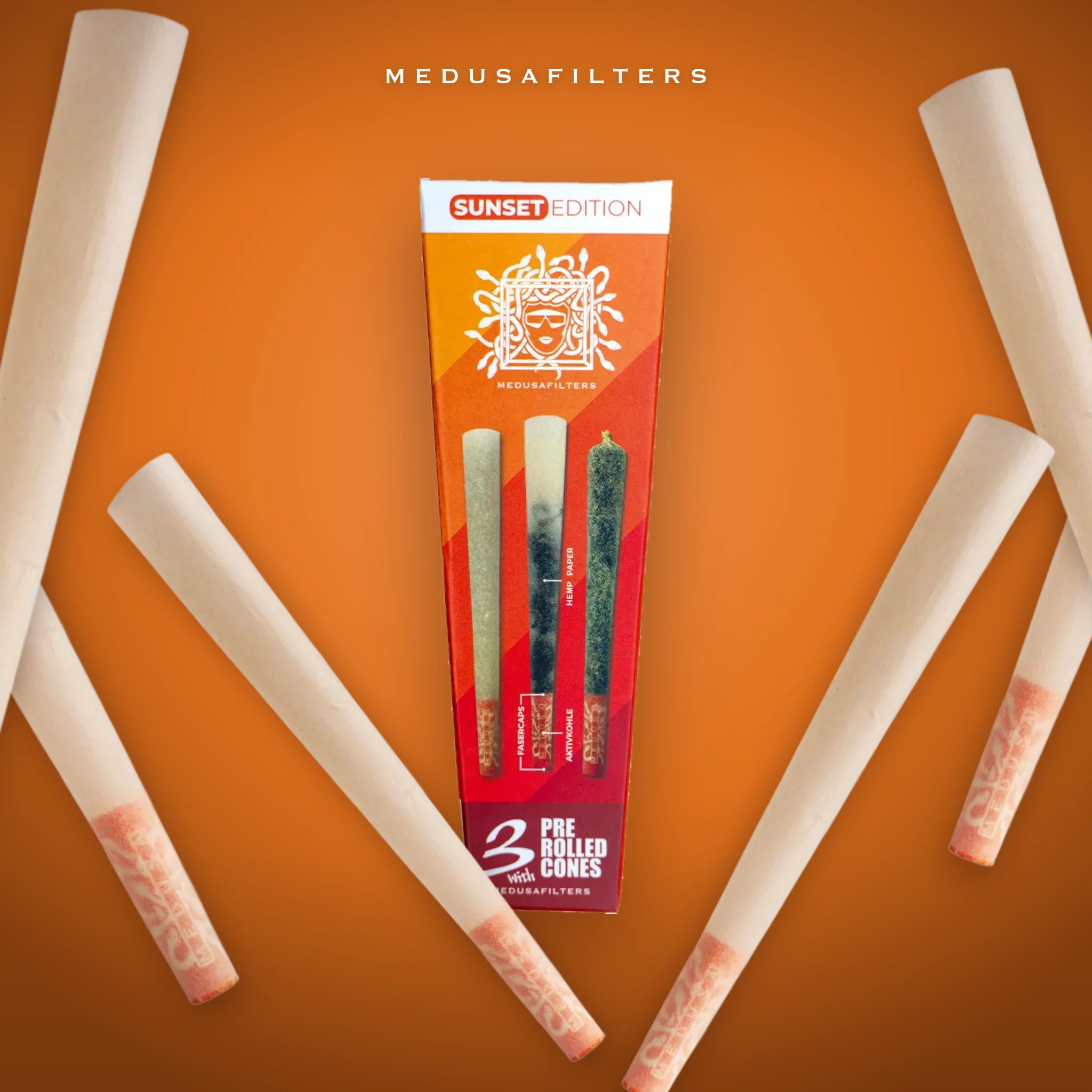 Medusafilters Pre-Rolled Cones SUNSET – 3er Pack – Cones im Überblick