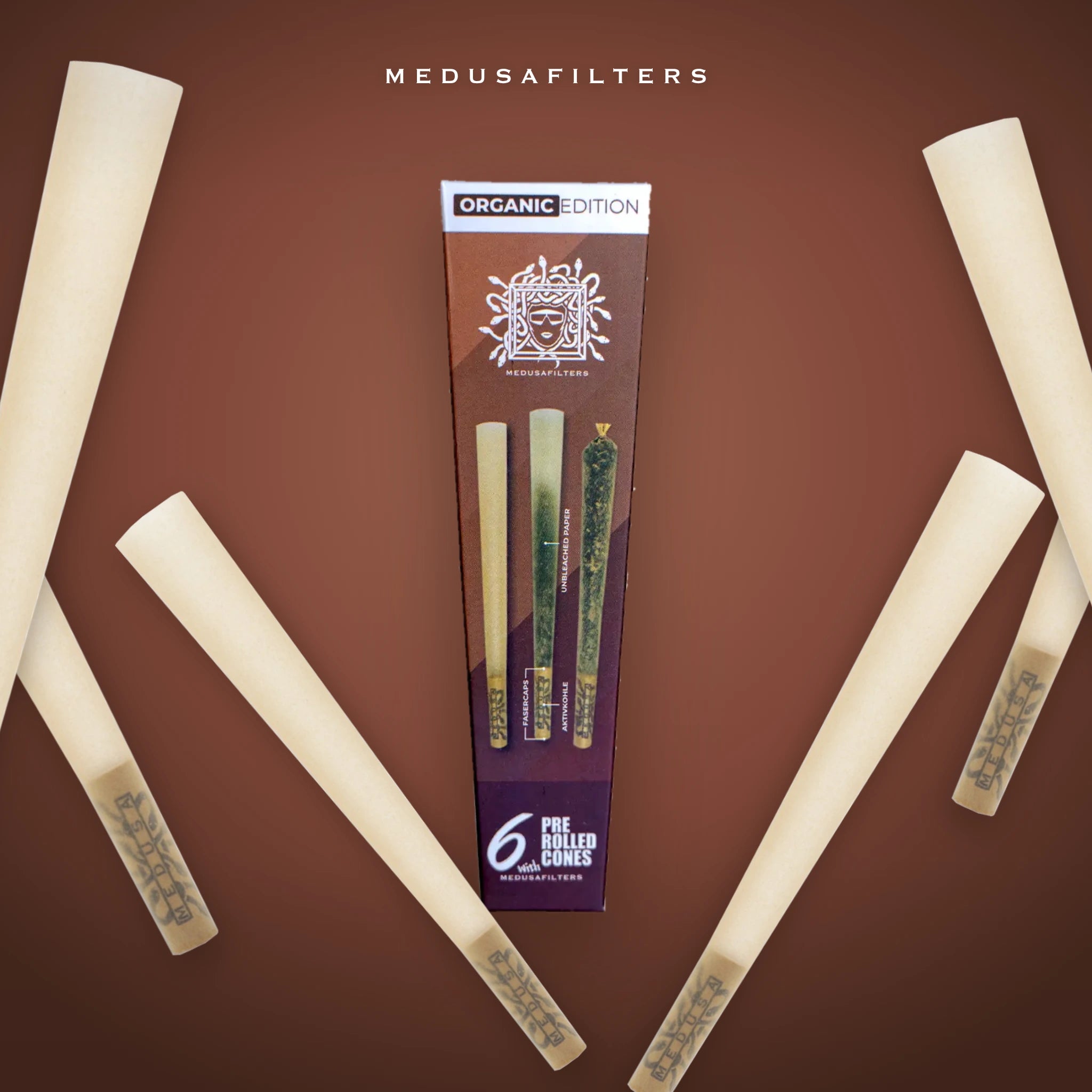 Medusafilters Pre-Rolled Cones ORGANIC – 6er Pack – Cones im Überblick