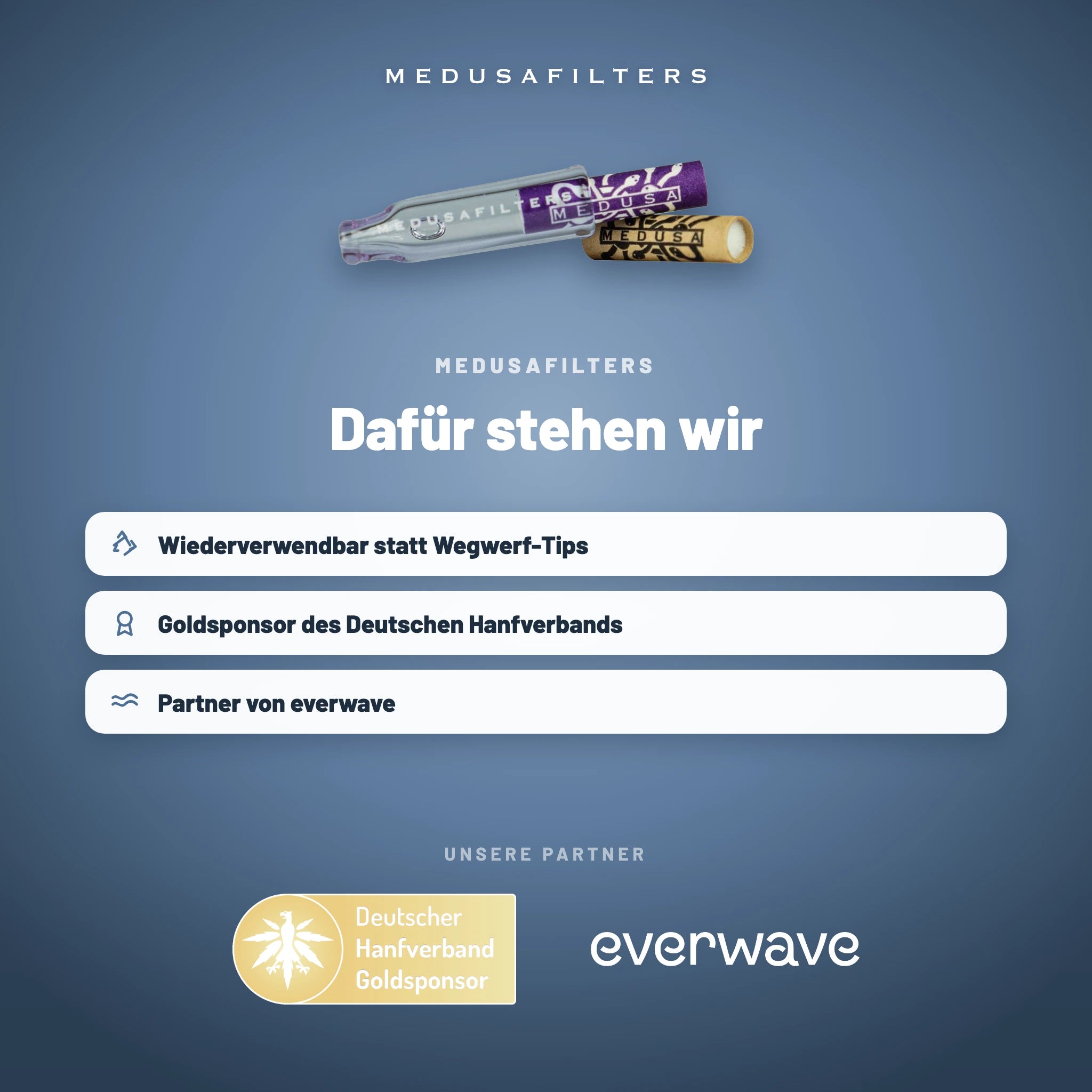 Medusafilters Filteraufsatz Glas-Tip Ø 6 mm – Marke und Partner