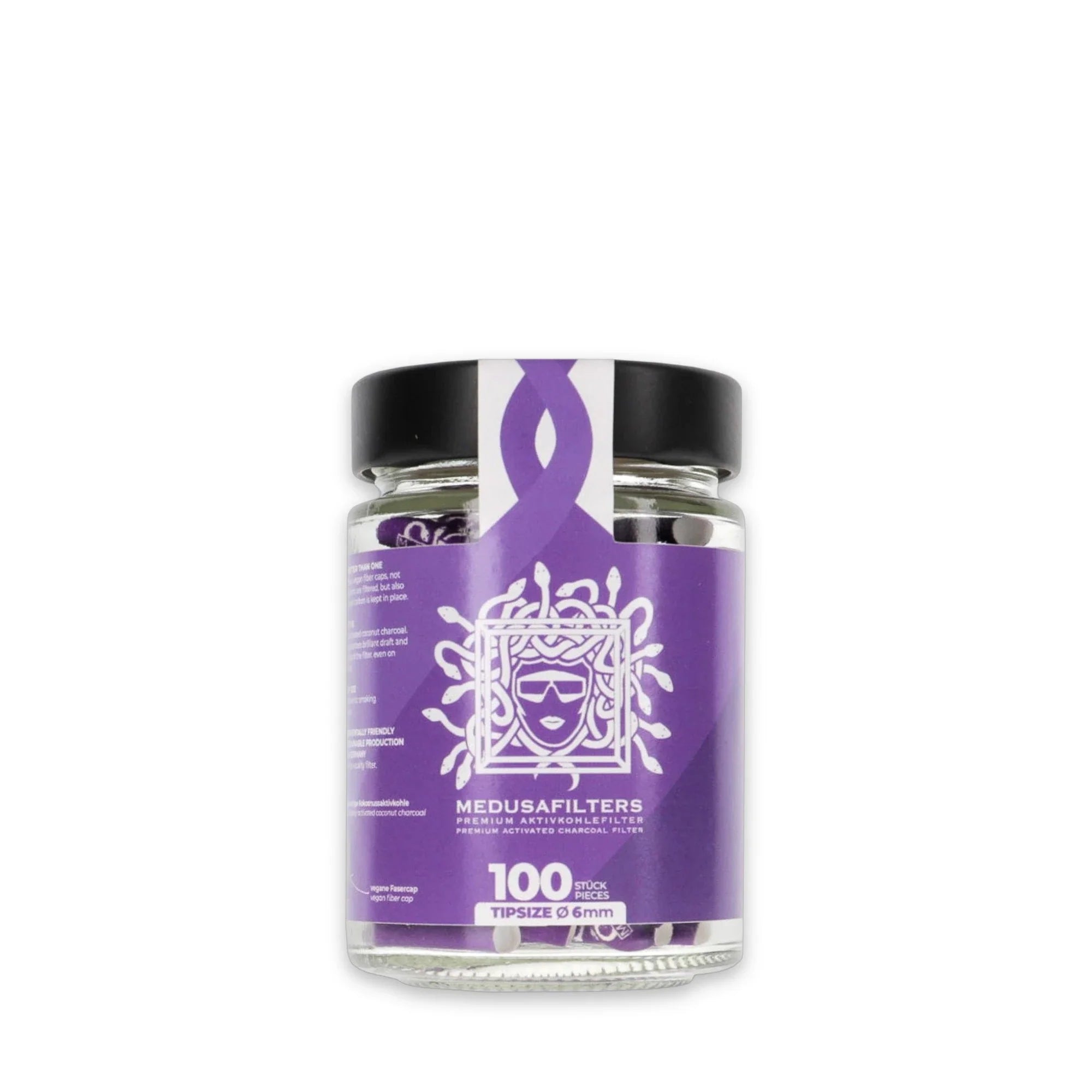 Medusafilters Aktivkohlefilter Glas 100er Violet