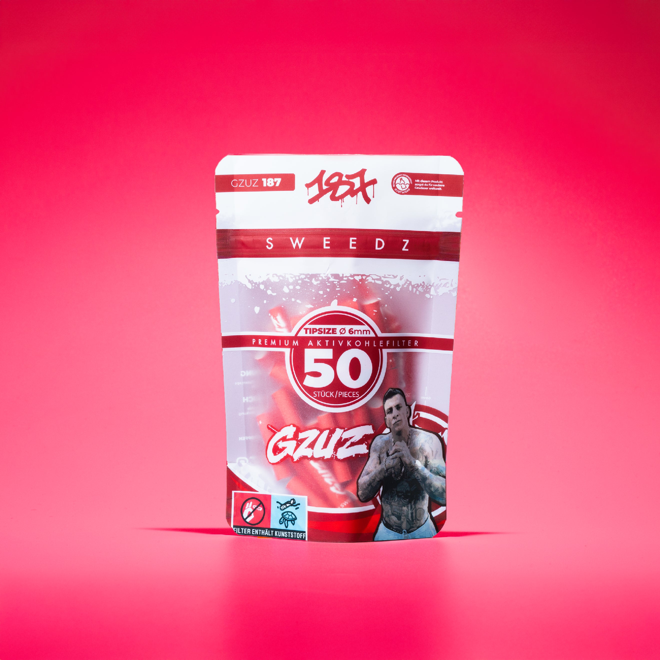 Gzuz – 187 Sweedz Aktivkohlefilter 6mm (50 Stück)