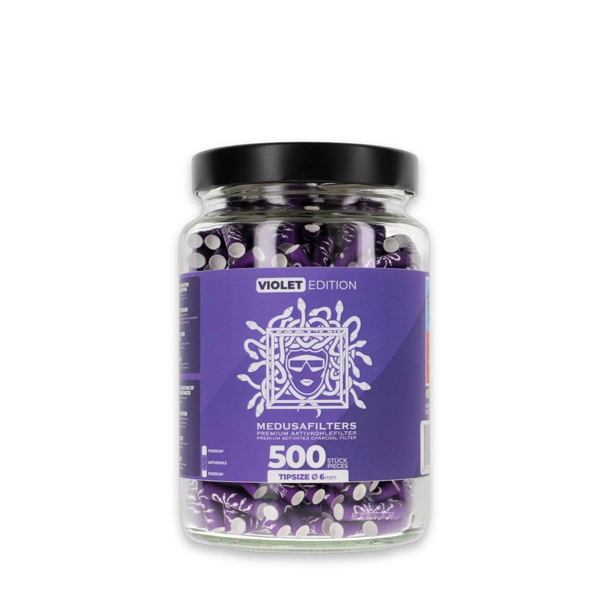 Medusafilters Aktivkohlefilter Glas 500er Violet
