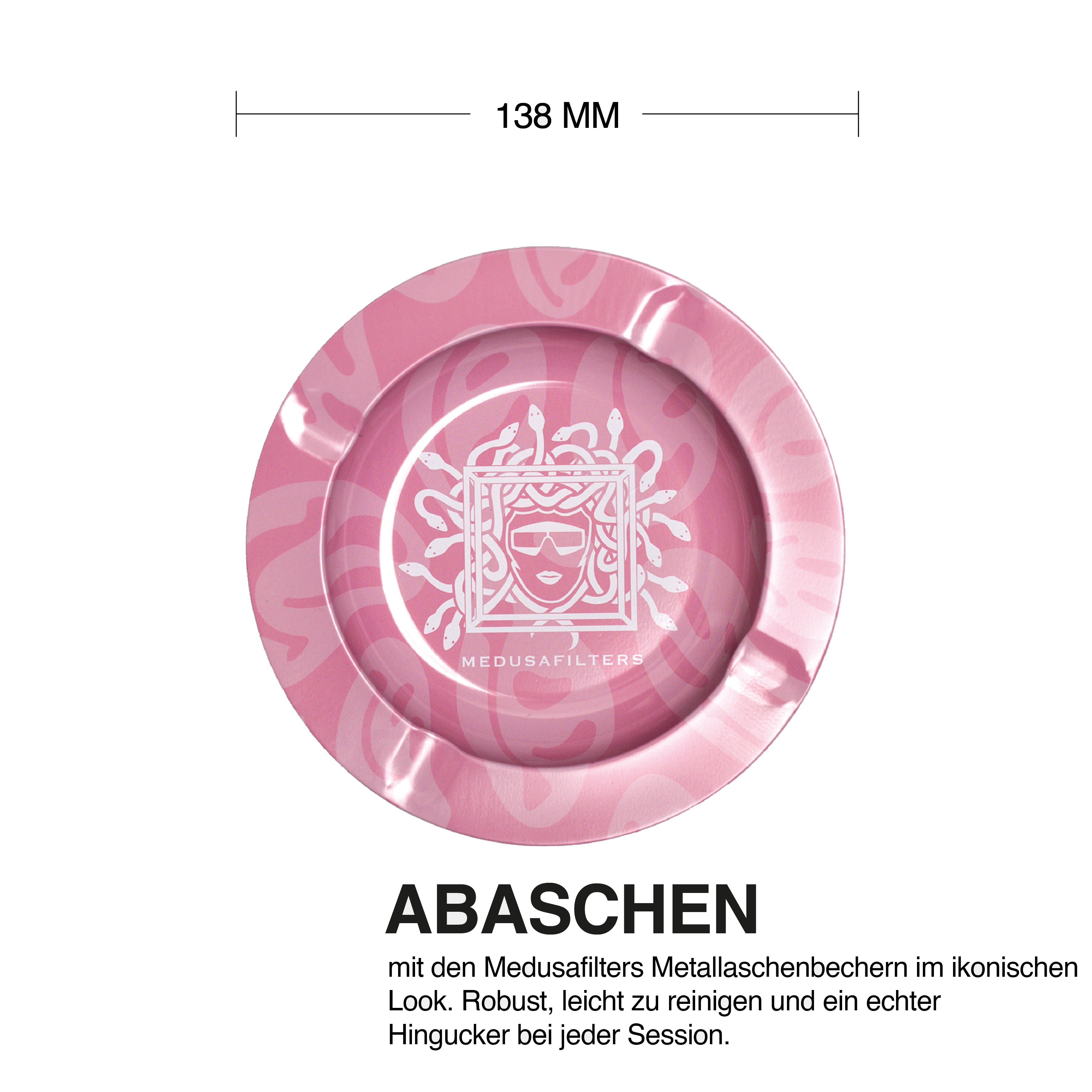 Medusafilters Aschenbecher Rosé – Maße und Details