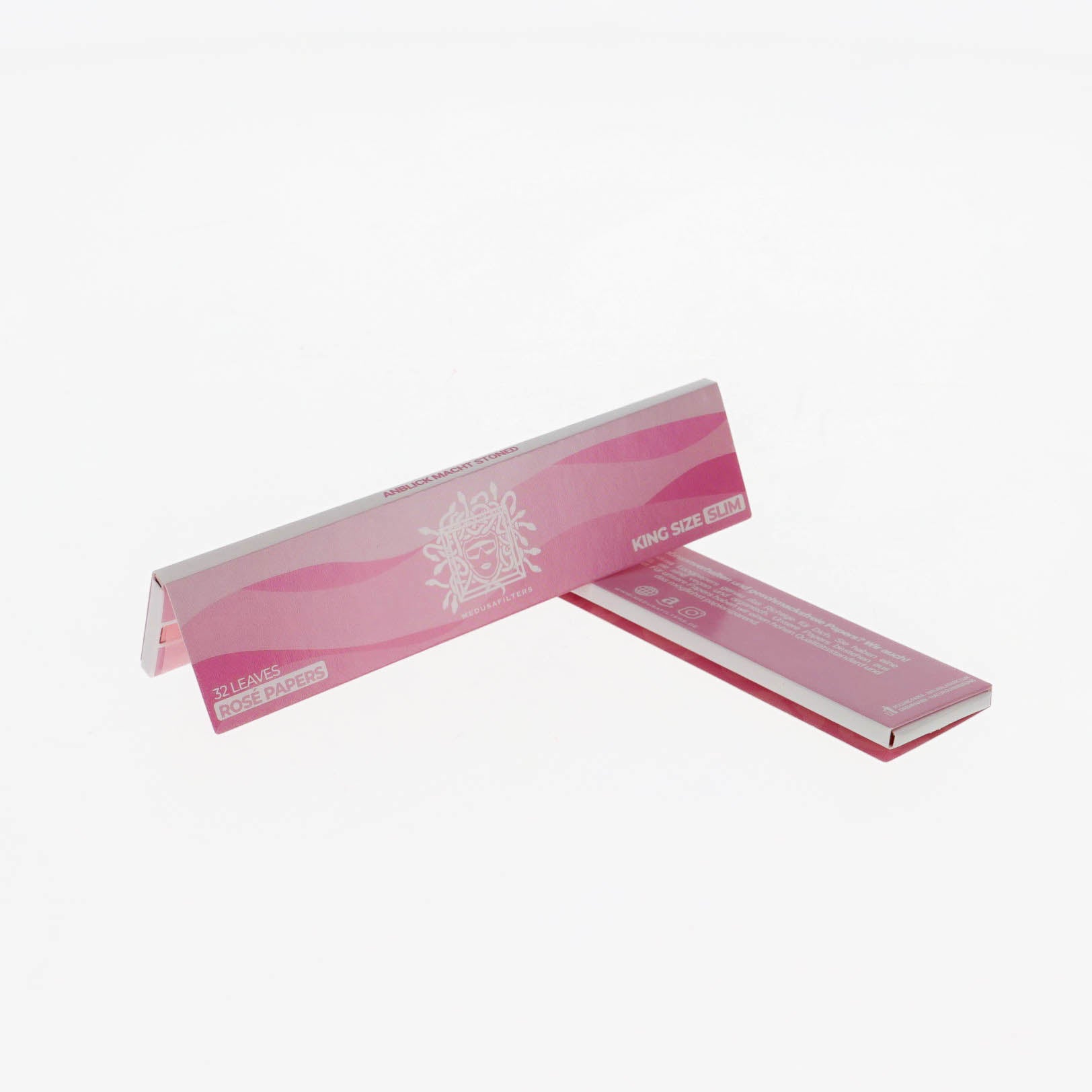 Medusafilters 32 x Longpapers King Size Slim ROSÉ / PINK gestapelt
