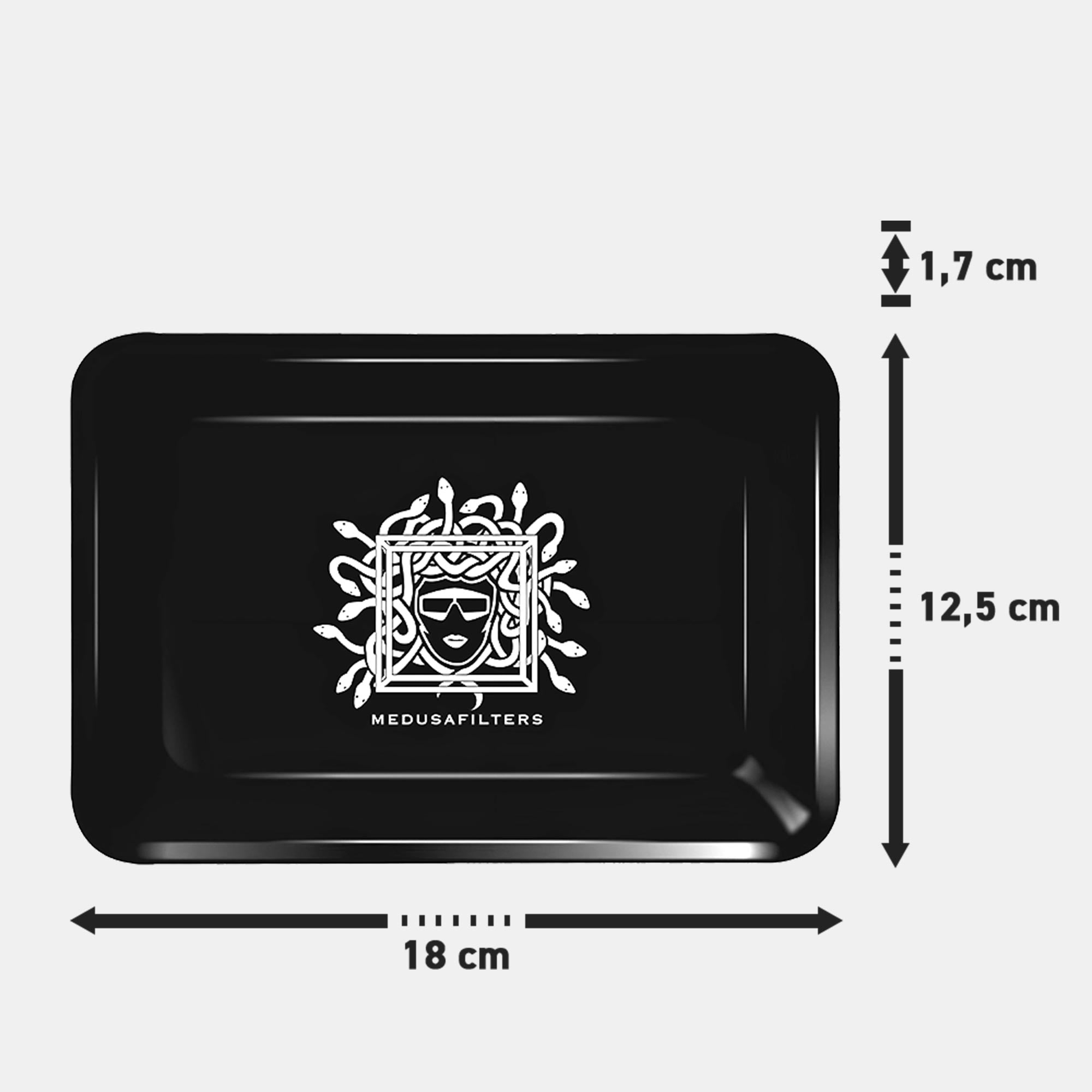 Medusafilters Rolling Tray BLACK - Maße