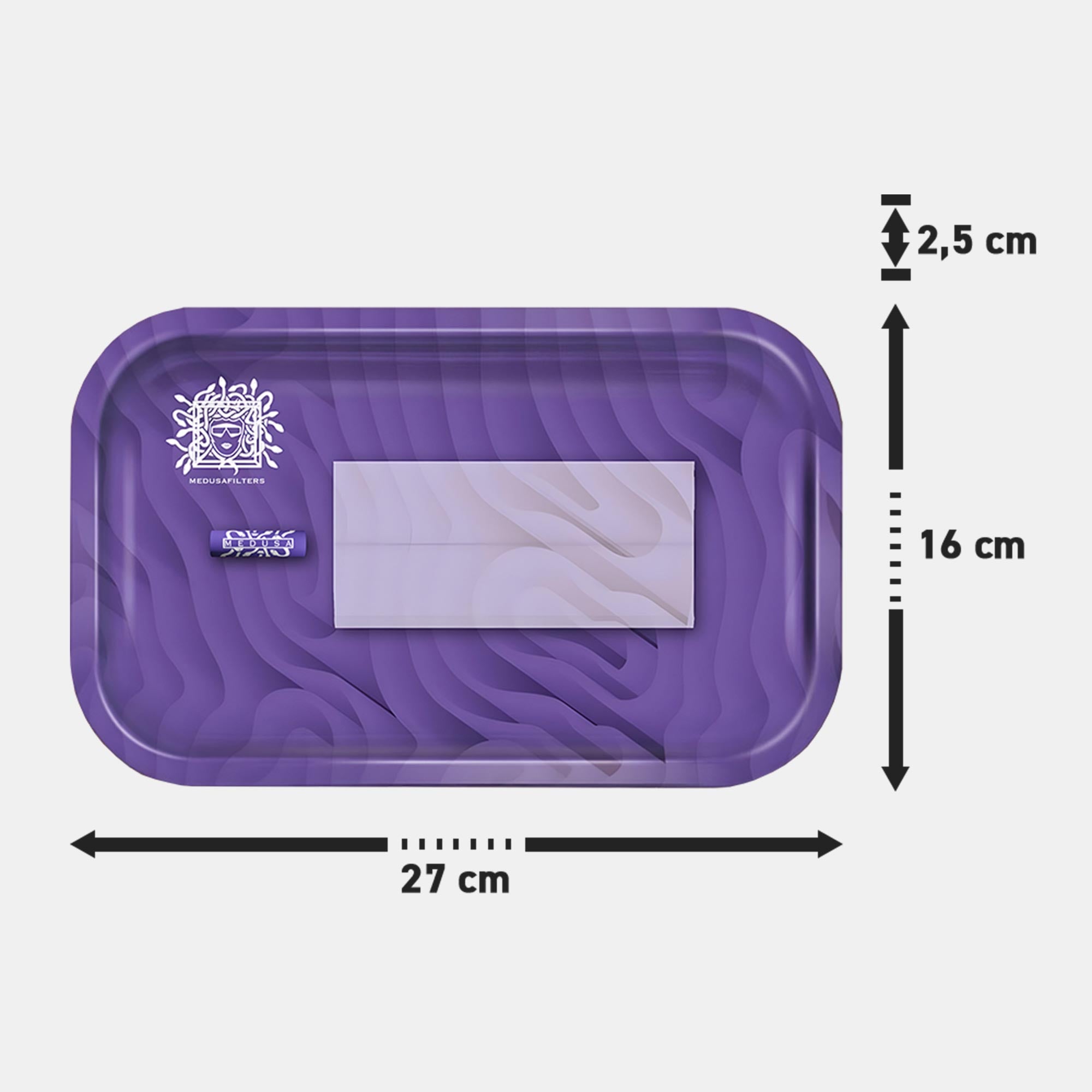 Medusafilters Rolling Tray VIOLET - Maße