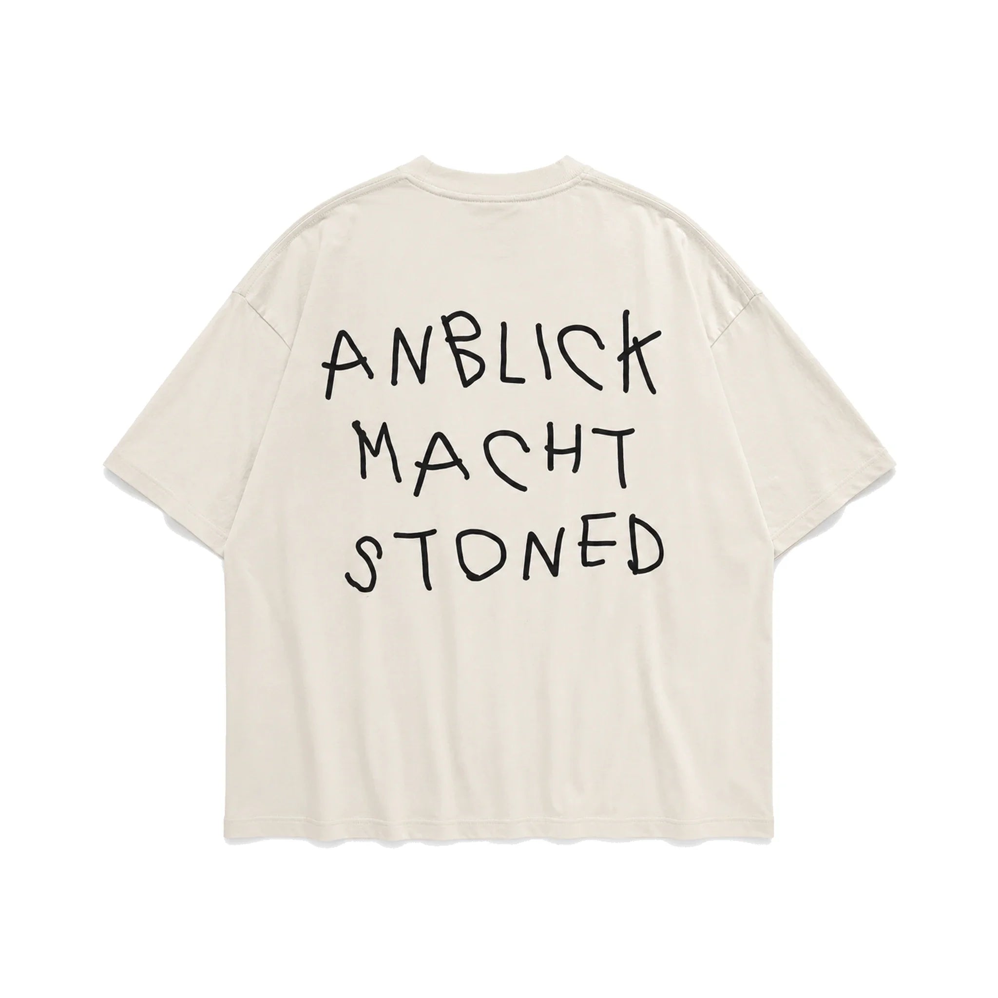 Medusafilters® T-Shirt mit Backprint - BEIGE – Heavy Cotton: 220 GSM, 100 % Baumwolle