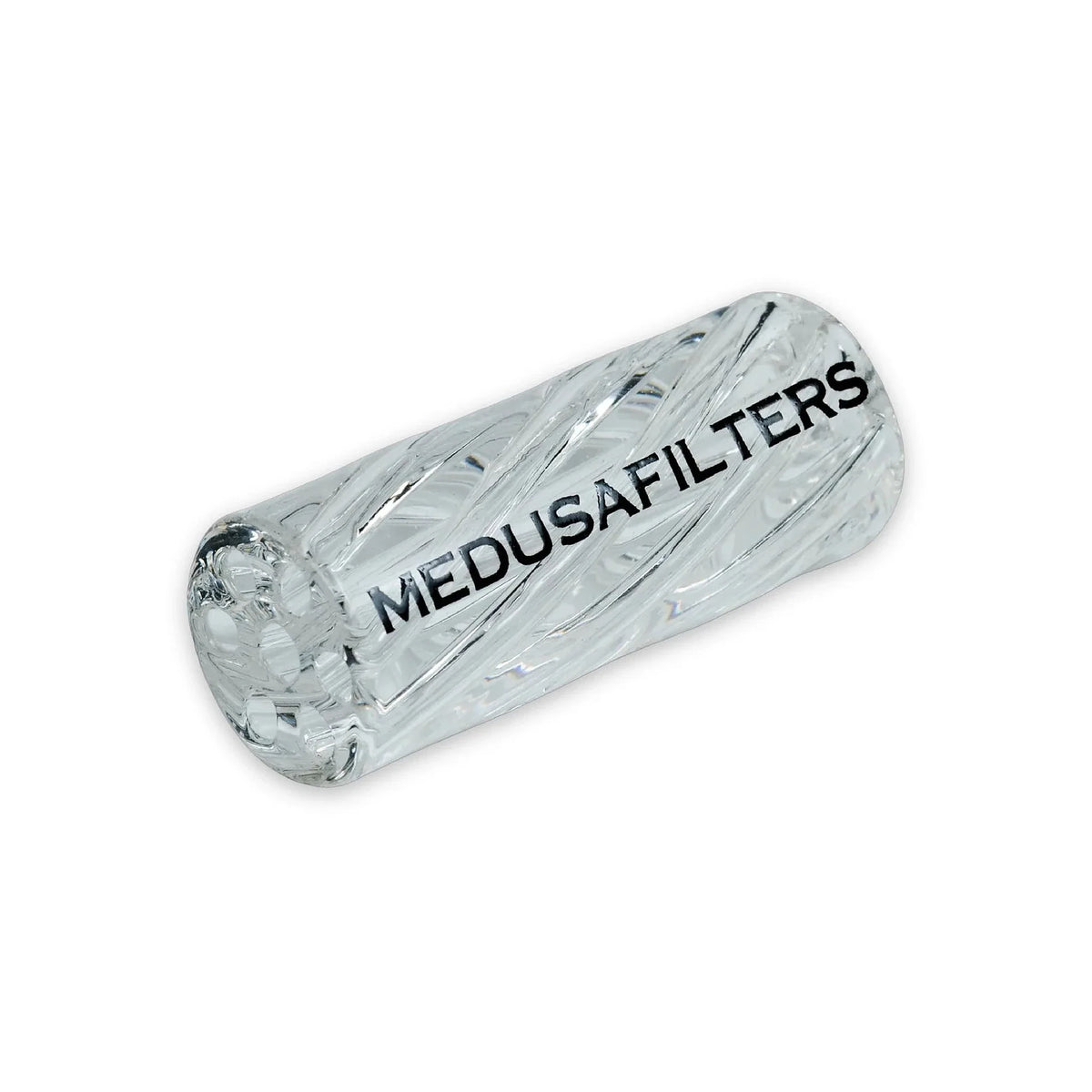 Twisted Glasfilter TRANSPARENT, Ø 12 mm, auf Weiß