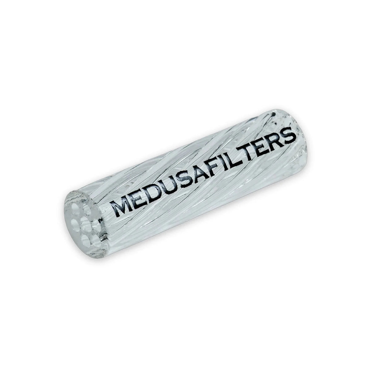 Twisted Glasfilter TRANSPARENT, Ø 8 mm, auf Weiß