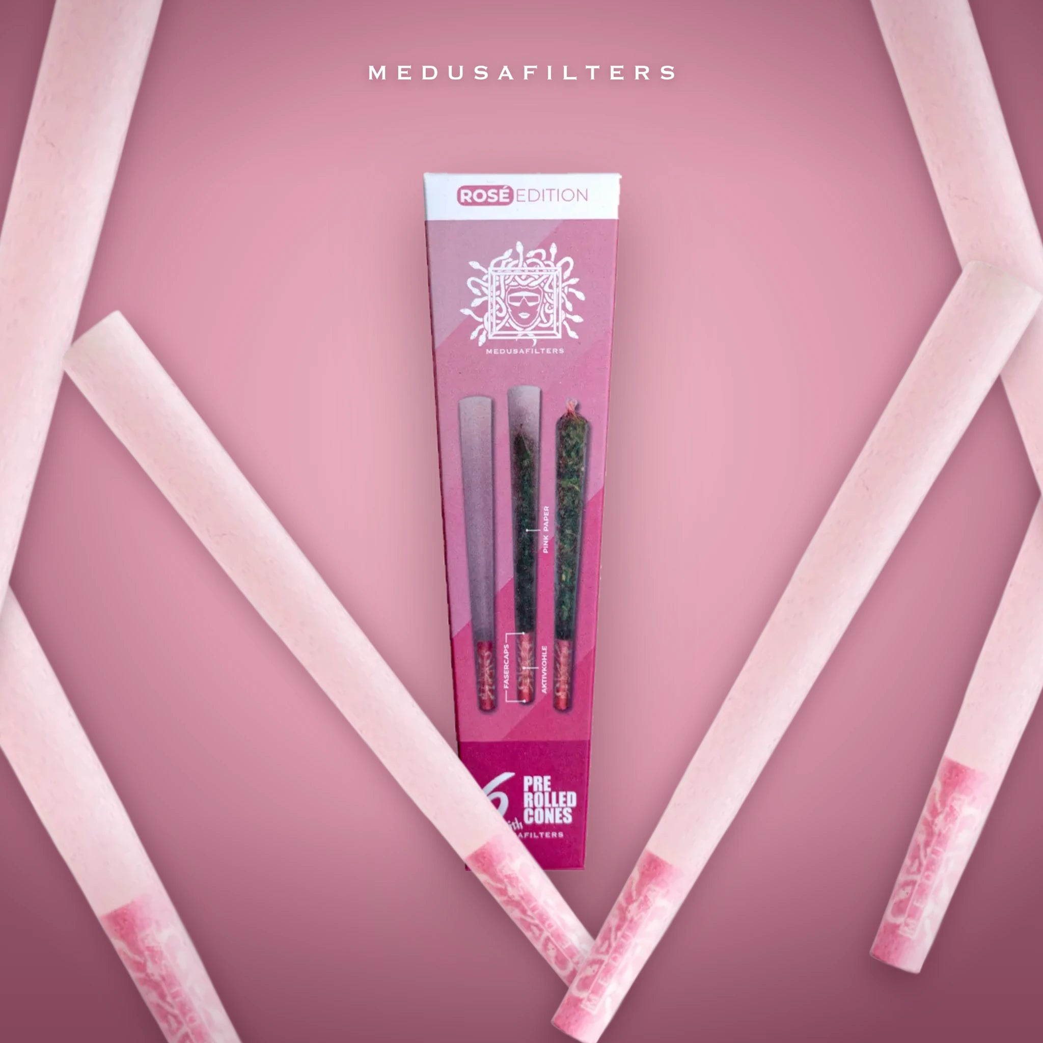 Medusafilters Pre-Rolled Cones ROSÉ – 6er Pack – Cones im Überblick
