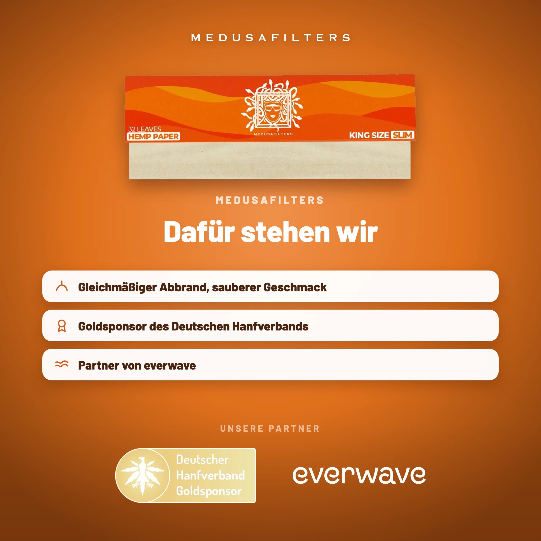 Medusafilters Longpapers King Size Slim SUNSET – 1 Heft – Marke und Partner