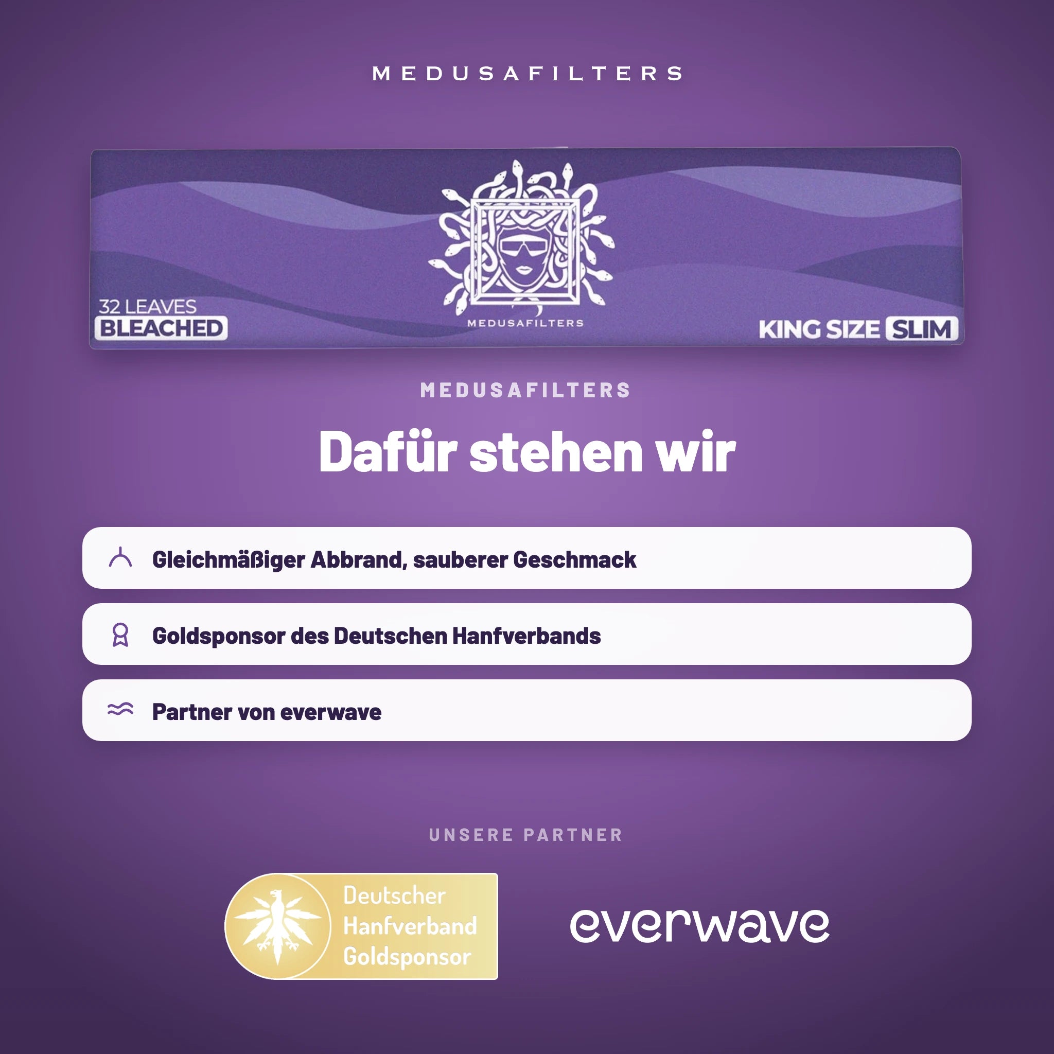 Medusafilters Longpapers King Size Slim VIOLET – 1 Heft – Marke und Partner