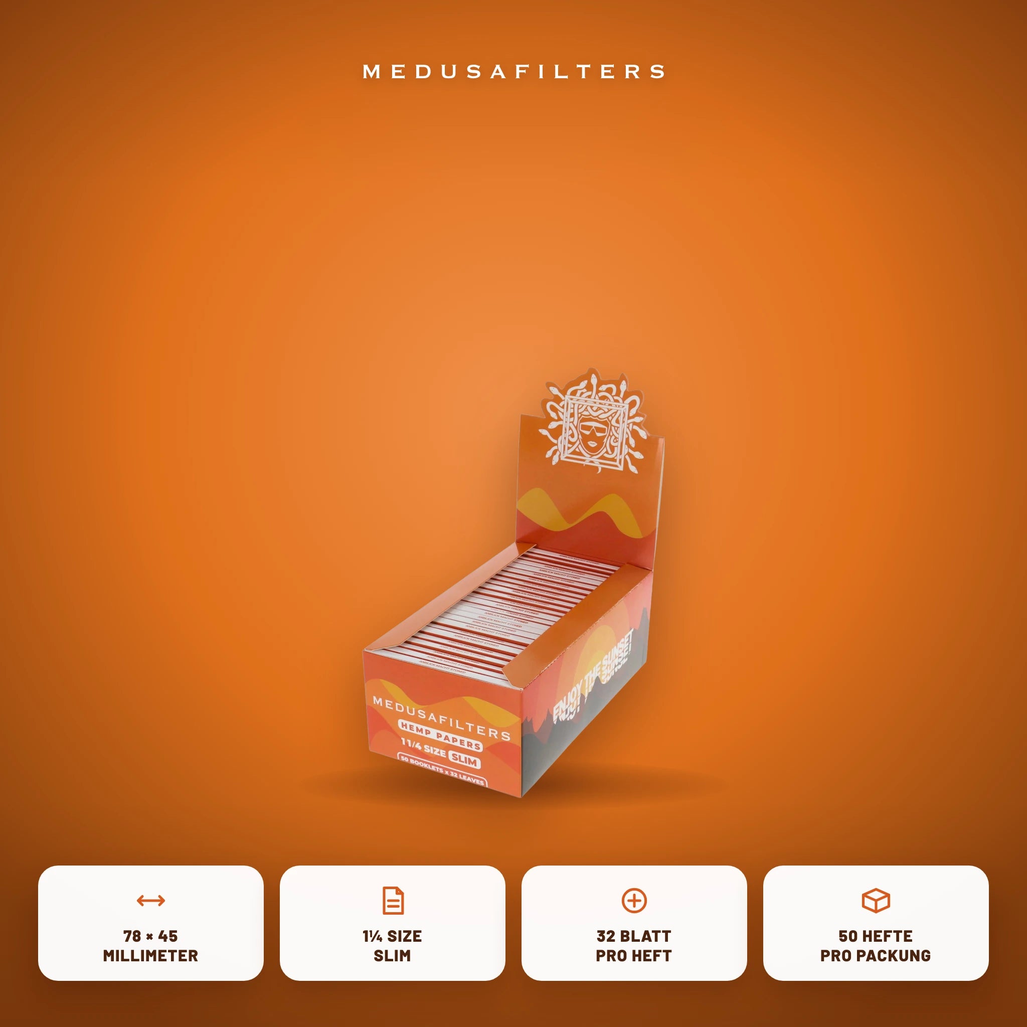 Medusafilters Shortpapers HEMP – 50er Display – Vorteile
