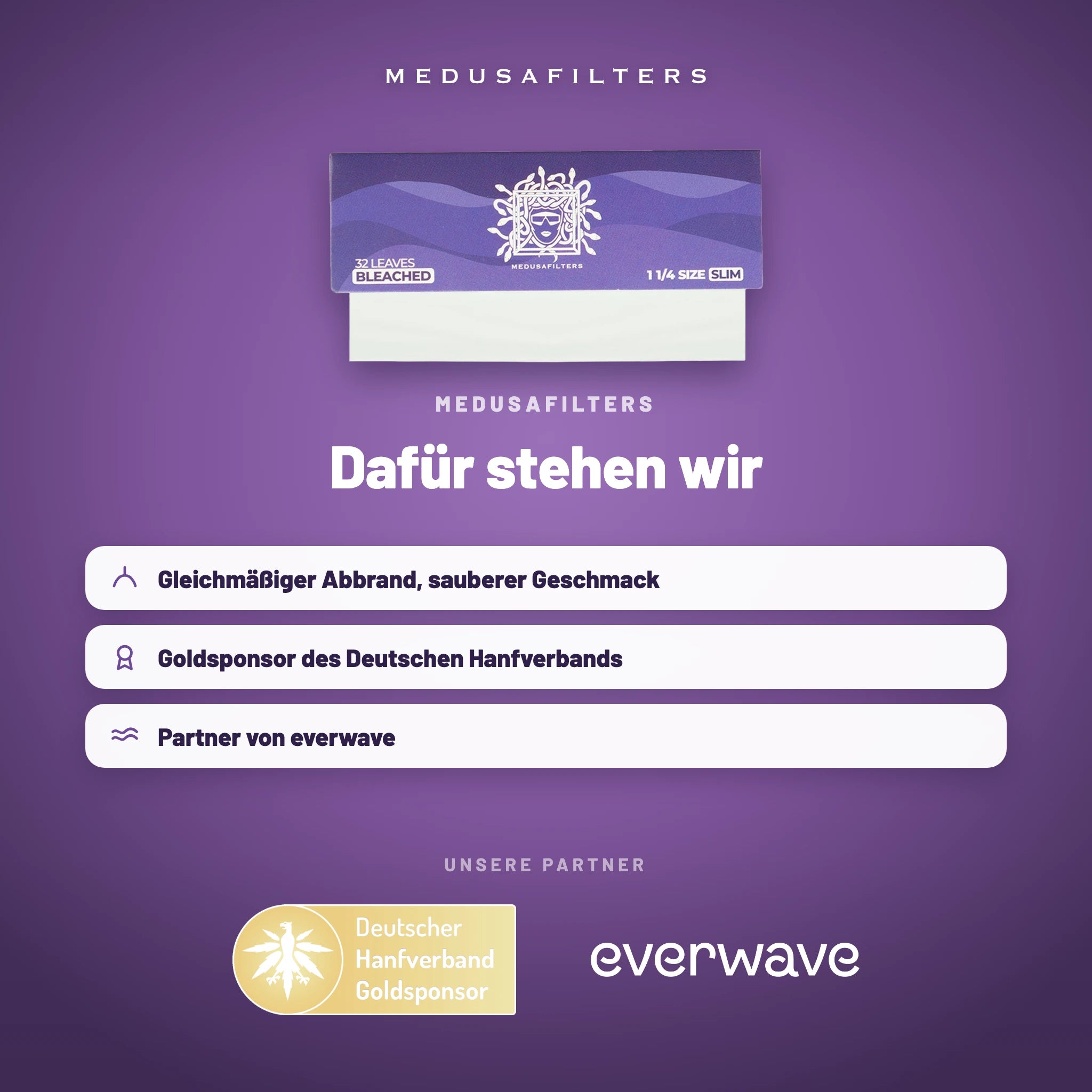 Medusafilters Shortpapers BLEACHED – 50er Display – Marke und Partner